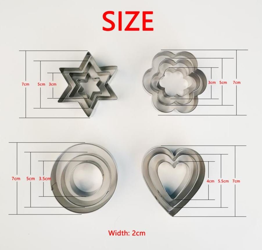 12 pcs, stainless steel cookie cutter, DIY, cookie cutter, star, heart, cutter, baking dish, new cake tool, fried… - Image 5