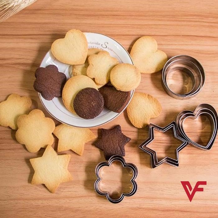 12 pcs, stainless steel cookie cutter, DIY, cookie cutter, star, heart, cutter, baking dish, new cake tool, fried… - Image 3