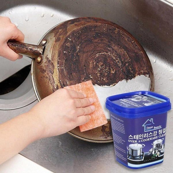 Powerful Stainless Steel Cookware Cleaning Paste Household Car Body Cleaner Washing Pot Bottom Scale Strong Cream… - Image 4