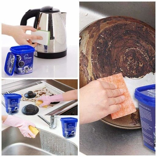 Powerful Stainless Steel Cookware Cleaning Paste Household Car Body Cleaner Washing Pot Bottom Scale Strong Cream… - Image 2