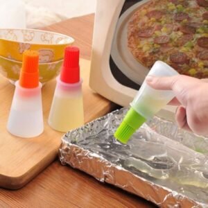 Portable Silicone Oil Bottle with Brush | Grill Oil Brushes for Kitchen Baking BBQ Tool Kitchen Tools for BBQ…