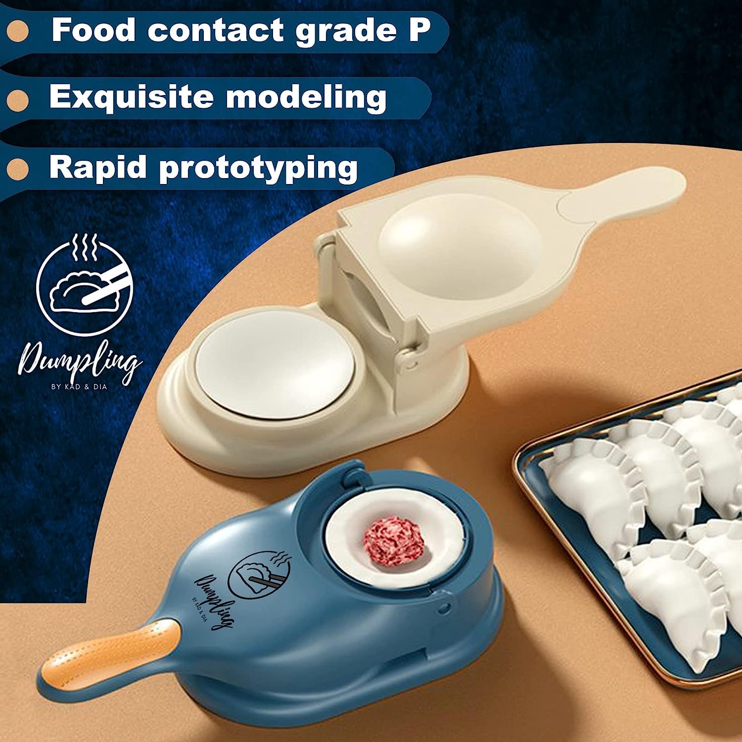 2 in 1 Dumpling Wrapper Tool Food Grade Manual Dumpling Maker Mold - Without Box (Random color) - Image 3