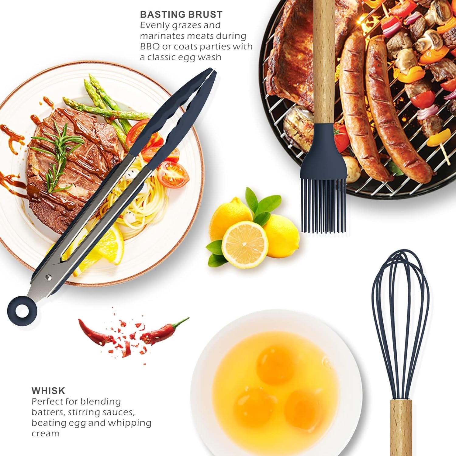 12 Pcs Silicone Cooking Utensils Kitchen Utensil Set | Heat Resistant Kitchen Non toxic Spatula Set with Turner… - Image 4