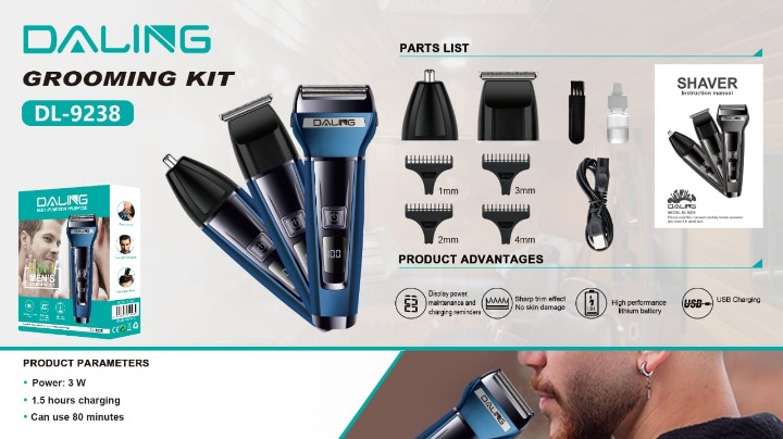 Daling 3 in 1 Multi - Function Purpose Intelligent Anti - Hairpin System Portable(DL - 9238) - Image 5