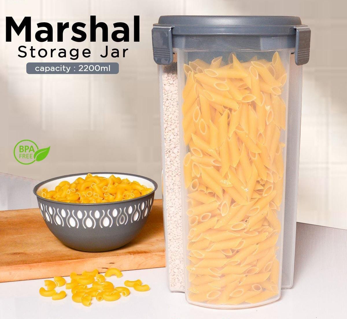 3 in 1 Transparent Air Tight Container with 3 Partitions