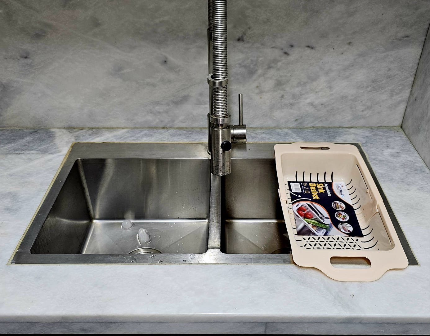 Kitchen Plastic Dish Drainer and Drying Rack Sink Basket for Washing Bowls Utensils Vegetables Fruits Storage… - Image 4