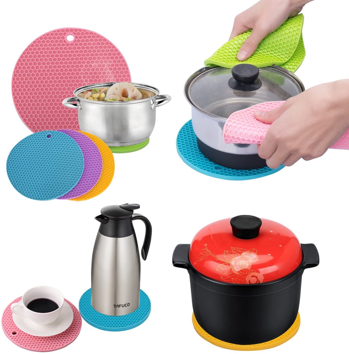 Multifunction Heat Resistant Silicone Mat Nonslip Pads Pot Holder Table Place mat (random color) - Image 2