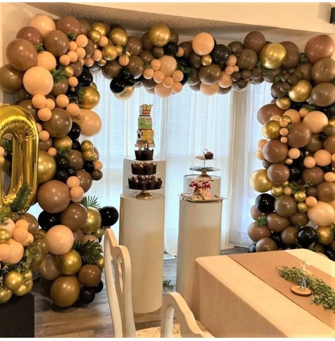 Balloon Garland Kit Coffee Brown for Garland Theme Party Birthday Baby Shower Wedding Decorations (155 pcs of… - Image 2