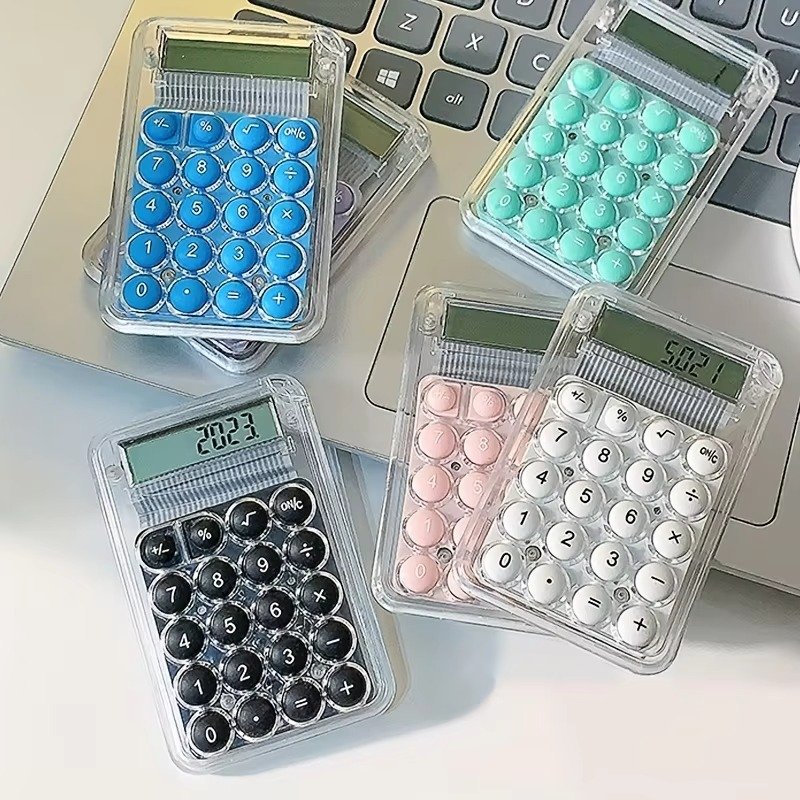 Student Calculator LCD Display Large Screen Siicone Buttons 8 - digit Handheld Study Electronic Calculator School… - Image 2