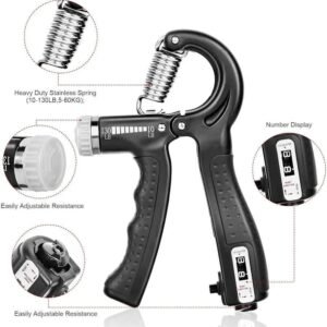 Hand Grip Strengthener Adjustable Resistance Wrist Strengthener Forearm Gripper Hand Workout Strength Trainer with…