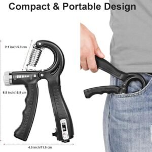 Hand Grip Strengthener Adjustable Resistance Wrist Strengthener Forearm Gripper Hand Workout Strength Trainer |…