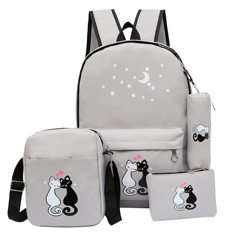 4 - Piece School Bag Set/ backpack Children School Bags For Girls Boys Canvas School Bag Fashion Kids - Image 2