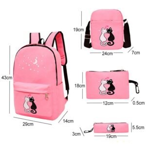4 - Piece School Bag Set/ backpack Children School Bags For Girls Boys Canvas School Bag Fashion Kids