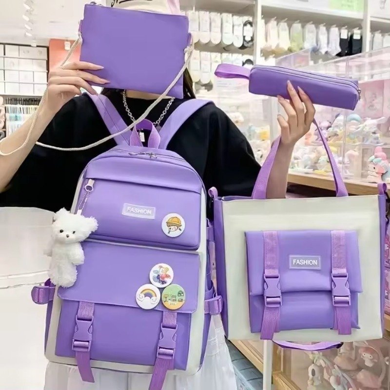 4 - Piece School Bag Set: Stylish & Practical new arrival 2024 - Image 4
