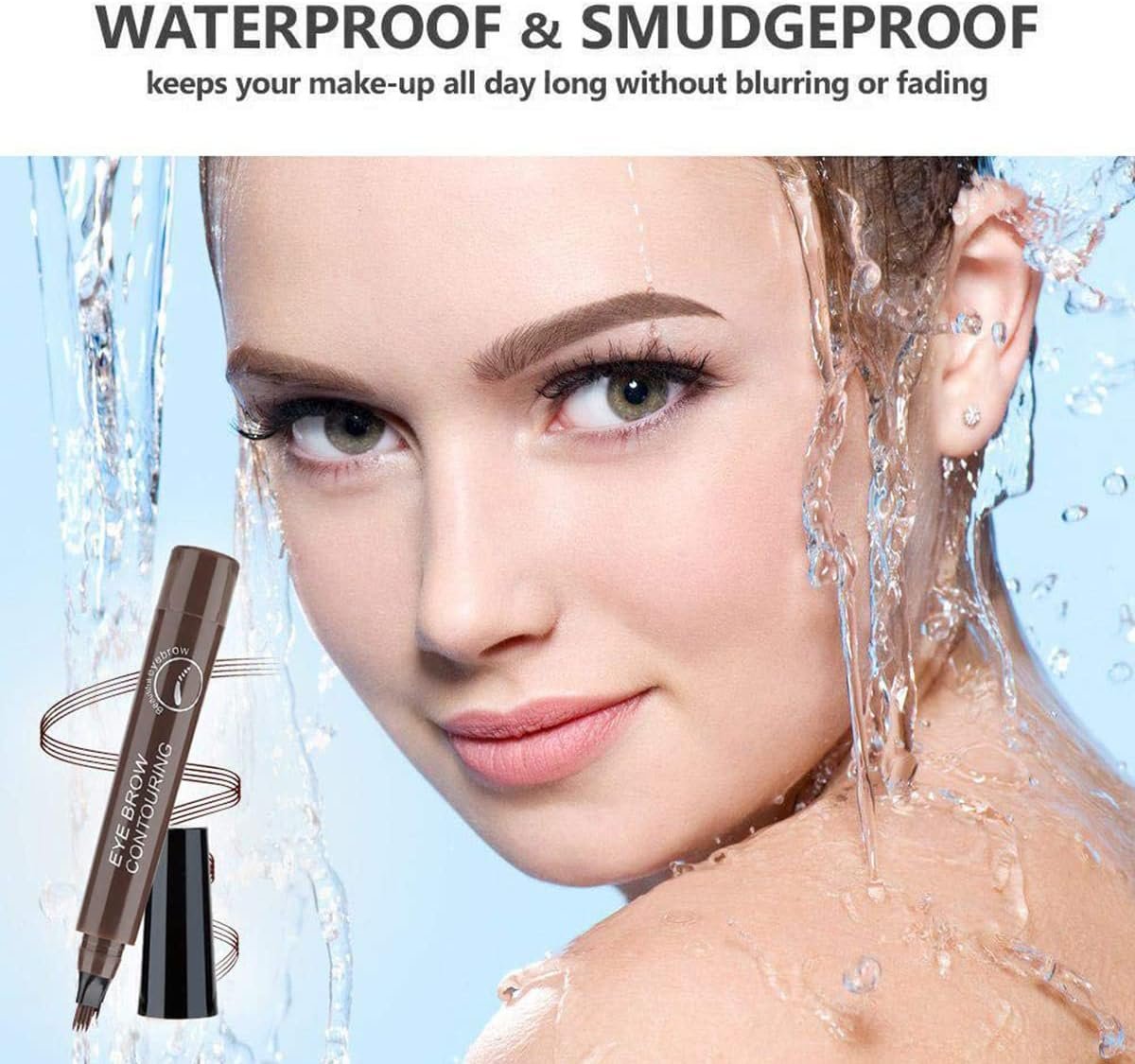 Microblading 4 - Tip Fork Eyebrow Pen - Beauty Accessory Designed For Eyebrow Grooming And Daily Makeup Routine - Image 5