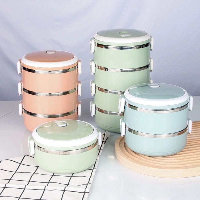 Multi - Layer Heat Preservation Stainless Steel Leakproof Lunch Box Food Container(random color) - Image 4