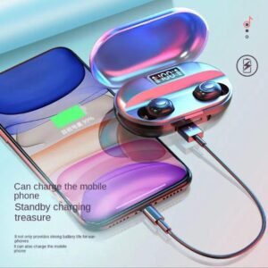 T2 TWS Wireless Earbuds Bluetooth 5.1 with LED Indicator, Type - C Charging Case, Noise Reduction & Long Battery…