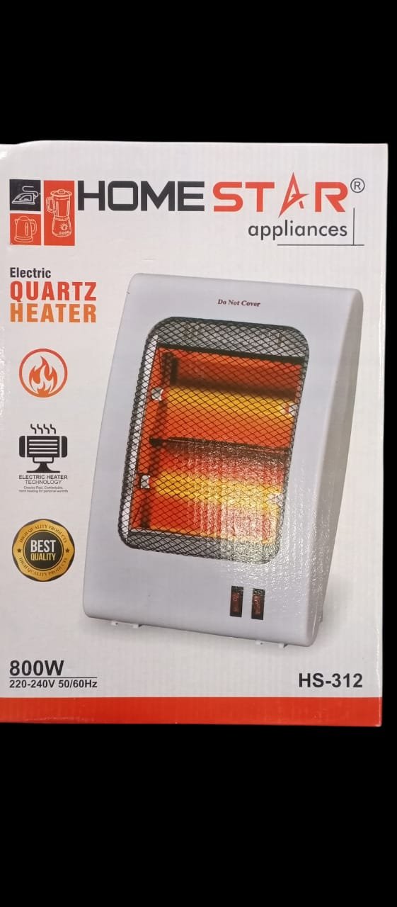 Electric Quartz 800W 2 Rod Electric Heater (HS - 312) - Image 3
