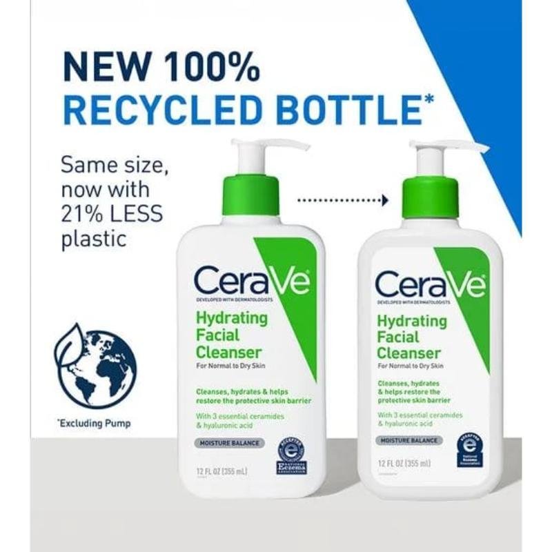 CeraVe Hydrating Facial Cleanser - 236 ml - Refresh The Skin Without Over - Stripping It - Image 3