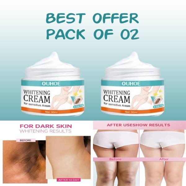 Pack Of 2 | Sensitive Area Whitening Cream for Private Parts, Underarms, Inner Thighs, and Dark Spot Lightening… - Image 3
