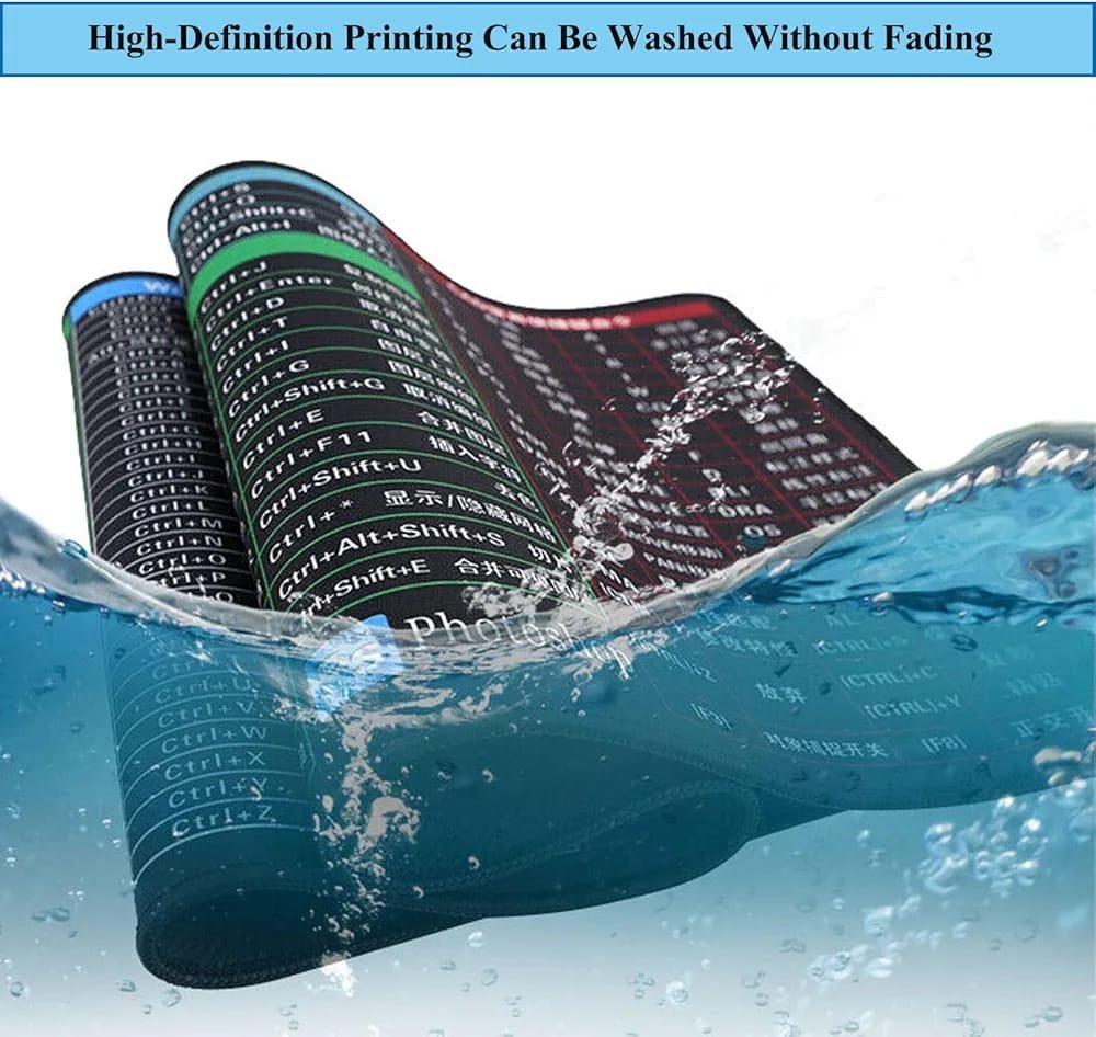 SHORTCUT KEYBOARD MAT (30*80cm) Office Software Shortcuts Pattern, Extended Computer Mouse Pad Desk Mat for Gamer… - Image 5
