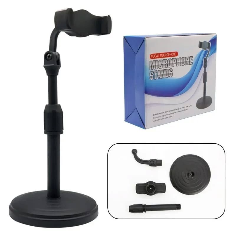 Multifunction Mobile Tripod Stand Mini Tripod Stand Mobile Holder Adjustable Height & Angle Phone Holder - Image 4