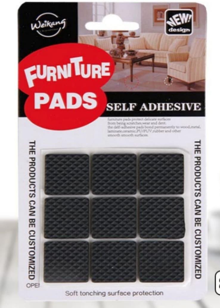 Pack of 2/ 18 /8 Self - Adhesive Furniture Pads Rubber Floor Protector Non - Slip Furniture Pads, Sofa, Bed…
