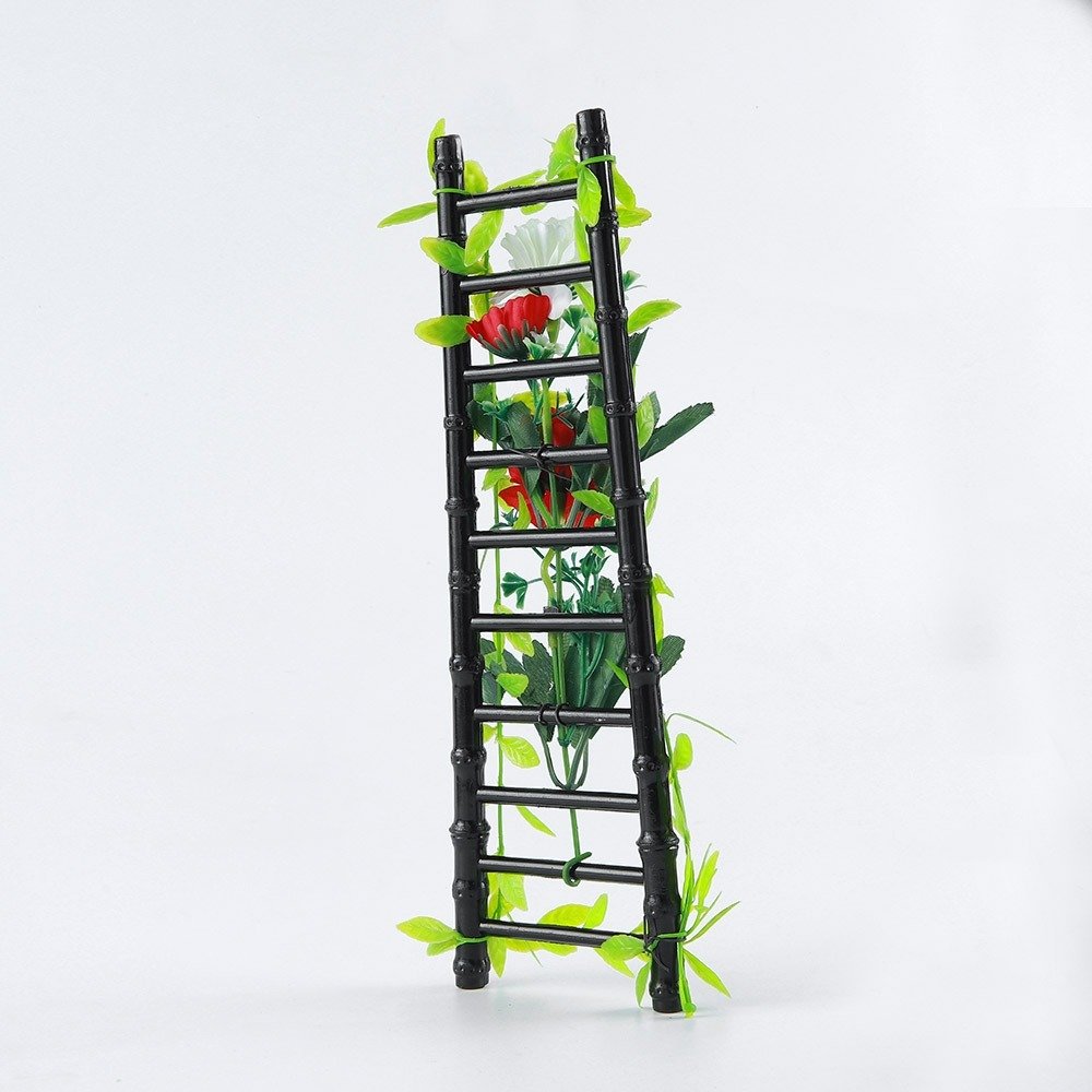 Decorative Plastic Stairs with artifical flowers - Image 2