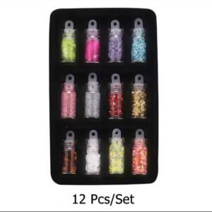 DIY Starry Nail Art Kit, Nail Decals, Glitter Jar Art kit Features a Selection of Starry Nail Stickers, Multi…