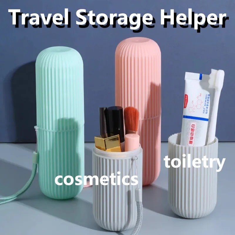 Portable Toothbrush Holder Case Toothpaste Storage Cup Household Travel (random color) - Image 4