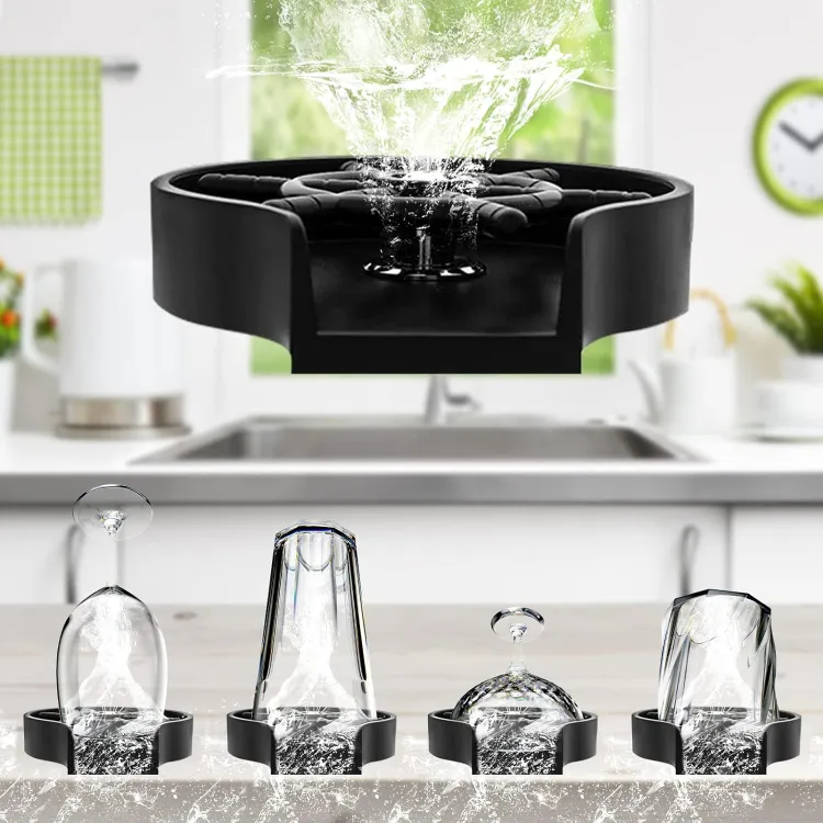 High Pressure Faucet Glass Rinser Automatic Cup Washer Bar Kitchen Beer KTV Milk Tea Cup Cleaner Tool Sink… - Image 3