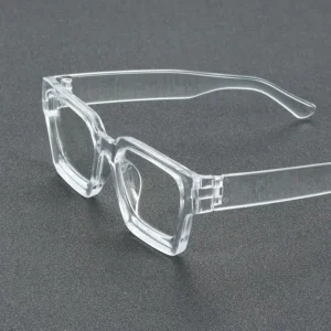 Trendy Transparent Frame Bold Fashion Glasses for Men & Women - Stylish Clear Lens Eyewear for Daily Wear