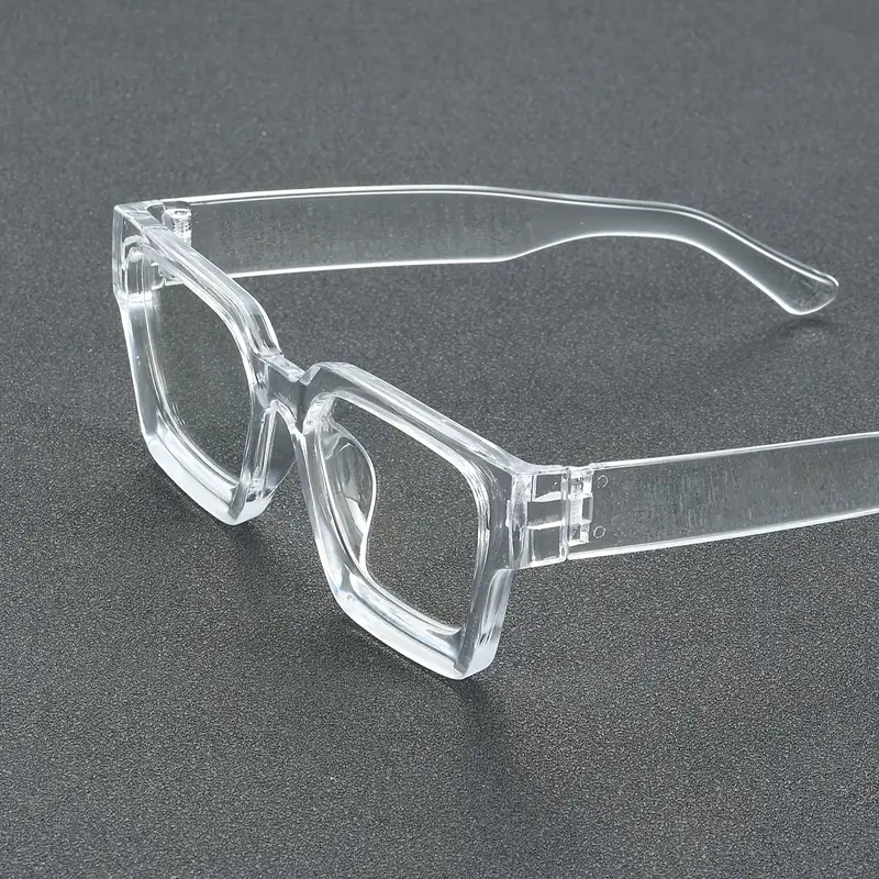 Trendy Transparent Frame Bold Fashion Glasses for Men & Women - Stylish Clear Lens Eyewear for Daily Wear
