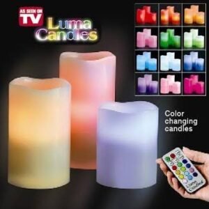 3 Magic Colour Changing Candles And 1 Remote Control In 1 Box (Random Colour)