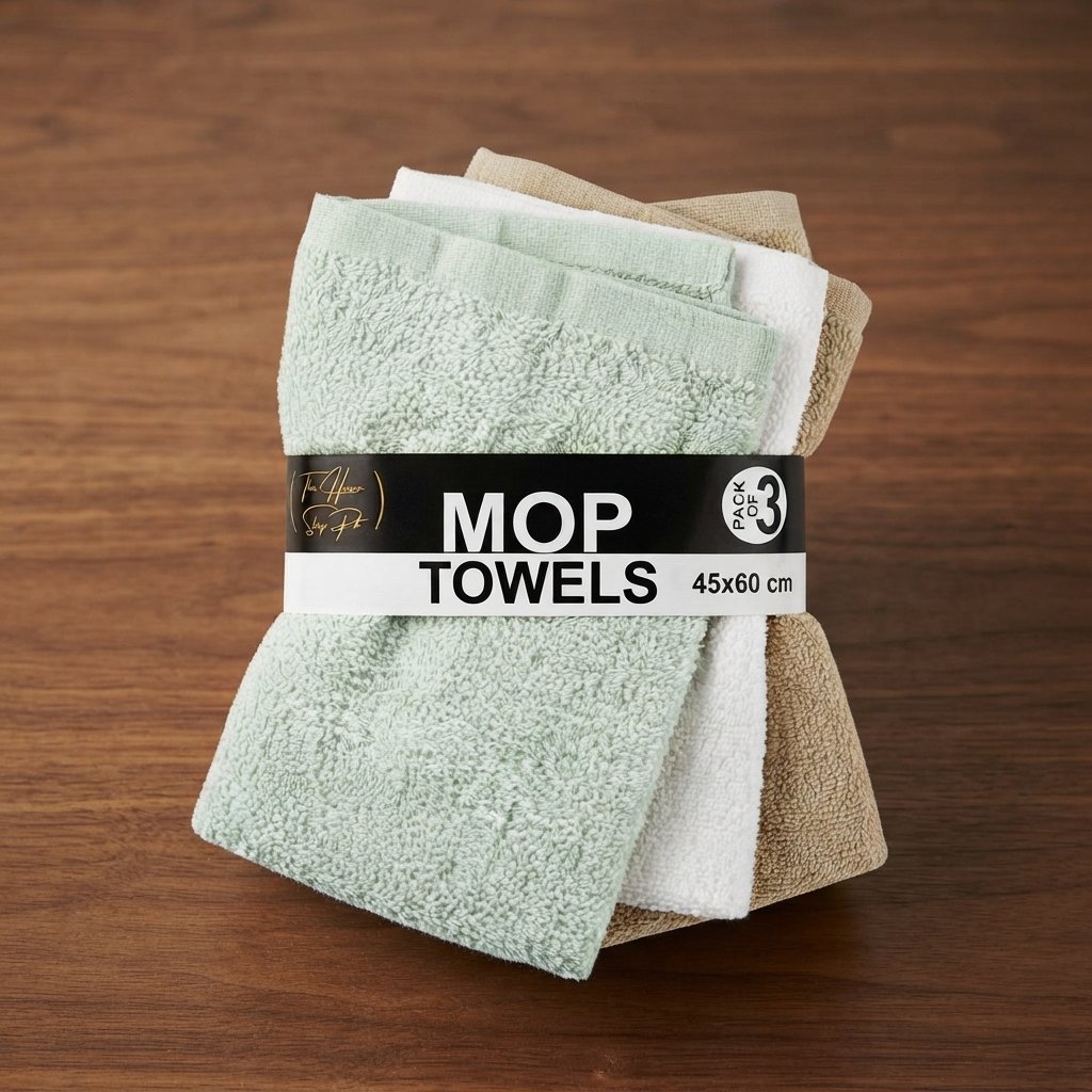 Cotton Mop Towels Absorbent Cleaning Cloths Soft Floor Mop Replacement Pads Multipurpose Household Cleaning Rags…