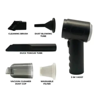 3 in 1 Portable Vacuum Cleaner Duster Blower Air Pump Wireless Hand - Held Cleaning For Car Home - AS 228