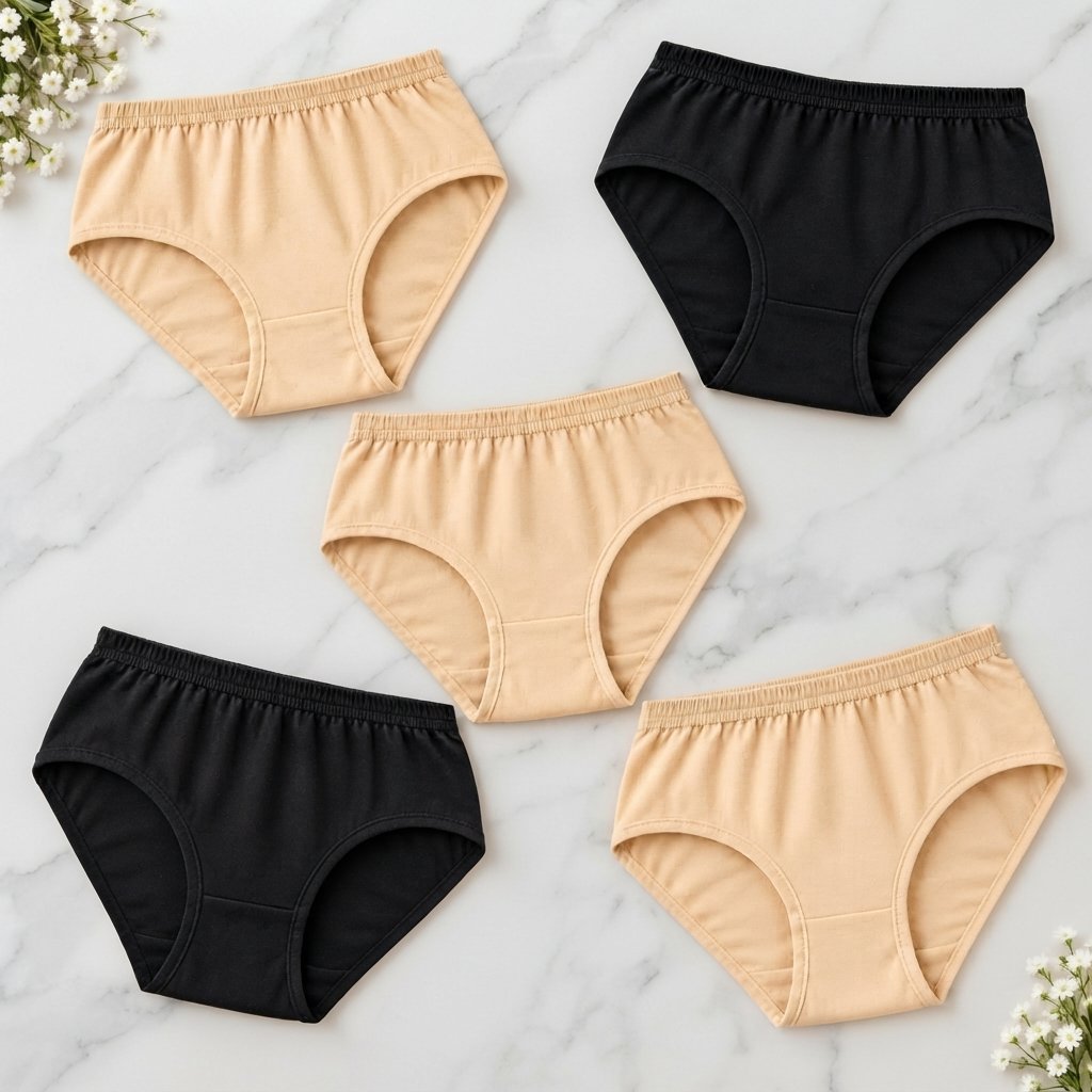 Everyday Soft Cotton Jersey Women's Panties Breathable Comfortable Ladies Underwear Innerwear - Pack of 5 - Image 3
