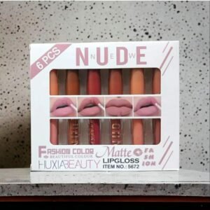 6 Pcs Nude Lip Gloss Set - Matte Lip Gloss Collection for Girls & Women