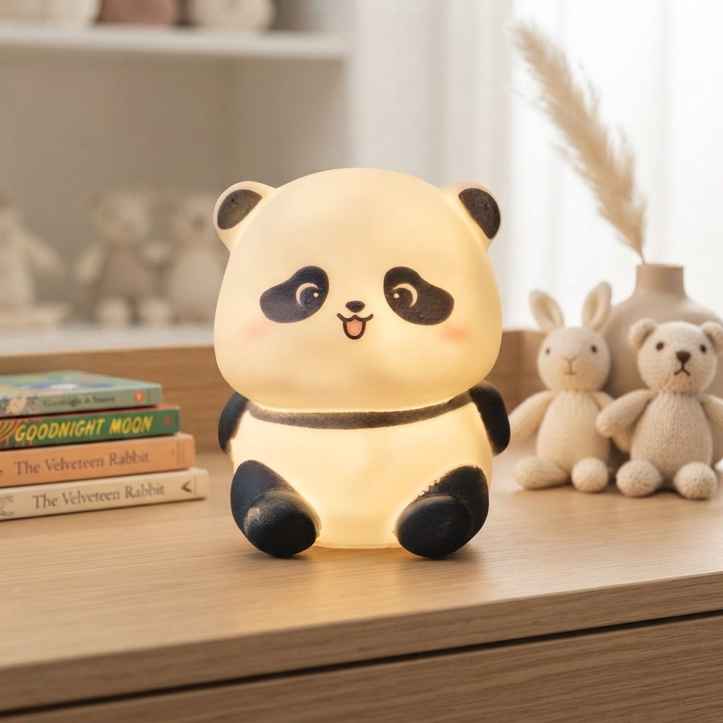 Cute Mini Panda LED Night Light Rechargeable Touch Lamp Adorable Portable Silicone Night Light For Kids Bedroom… - Image 2