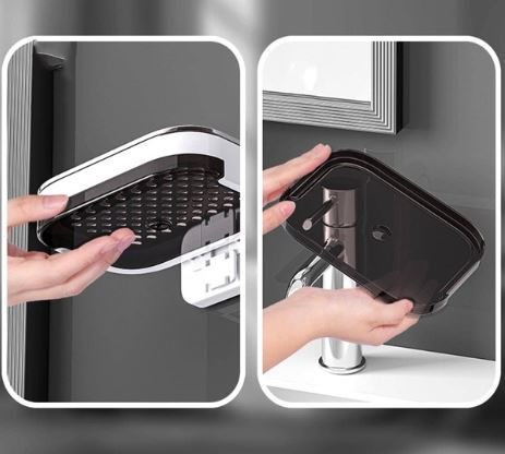 Wall Mounted Soap Holder with Draining Tray Holder For Bathroom | Bar, Holder Rack For Shower Wall, Kitchen… - Image 2