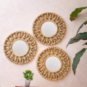Round Golden mirrors / Wall Mirror, Suitable for every wall color Home decoration