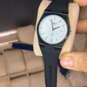 Tissot PRX Inspired Men's Watch - Textured Rubber Strap with Date Display