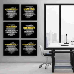SET OF 6 PRINCIPLES OF PROPHET MUHAMMAD PBUH sticky phototiles frame