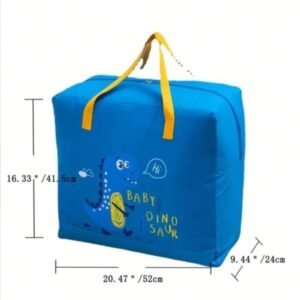 Baby Dinosaur Cloth Organizer And Storage Handbag Portable | only blue color available.