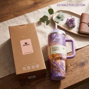 Stanley 40oz Peach Marble Premium Stainless Steel Tumbler - (1200ml)