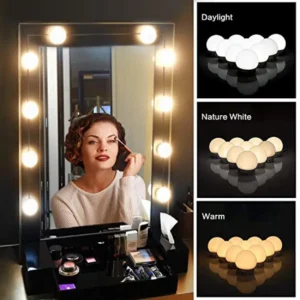 Vanity Mirror Fill Light Adjustable Luminance 3 Colors LED USB Wall Bulbs String For All Pretty 3 Colors Dimmable…