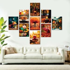 Set of 9 Premium Wall Art Photo Tiles