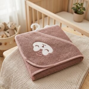 Premium Baby Hooded Towel - Soft & Comfortable Bath Towel for Newborns and Kids (Random Color)