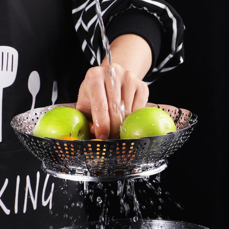 304 Stainless Steel Folding Steamer Tray Steam Rack Steam - Image 4