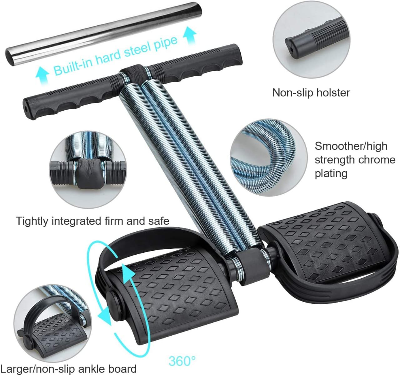 Tummy Trimmer Double Spring Heavy Duty Fitness Equipment Portable Workout Machine For Home Gym Exercise - Image 2